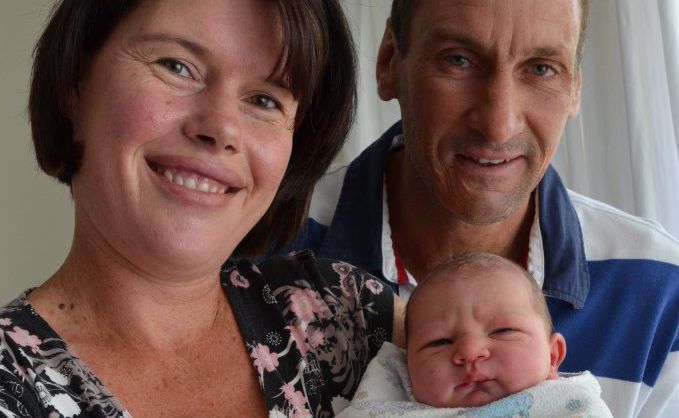 THIRD-TIME PARENTS: Theresa and Jon Penfold with their new addition, Samuel. THIRD-TIME PARENTS: Theresa and Jon Penfold with their new addition, Samuel.